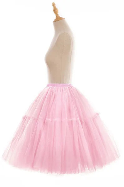 5-Layer 60 cm Pleated Tutu Tulle Skirt (Many Colors)