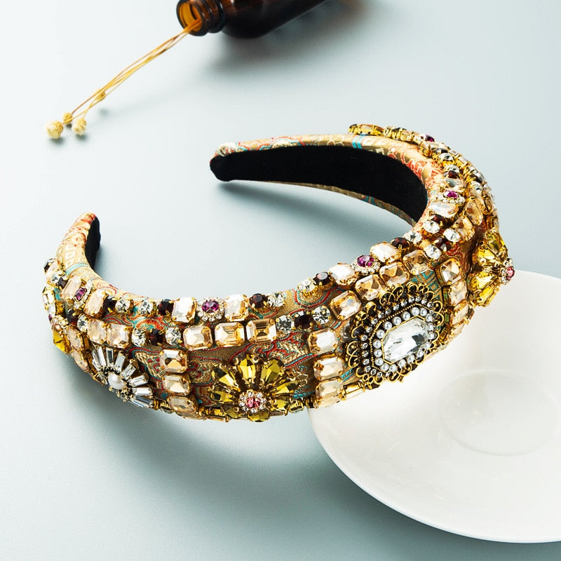 Boho Style Rhinestone Baroque Headbands