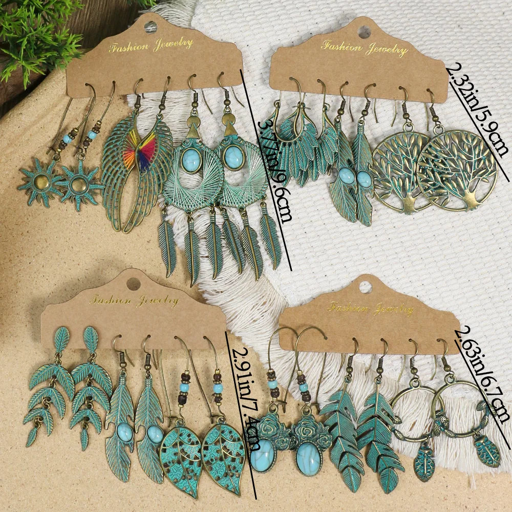 Boho Pendant Earrings Sets