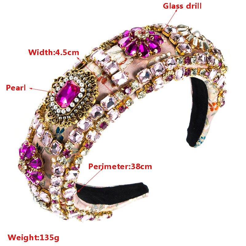 Boho Style Rhinestone Baroque Headbands