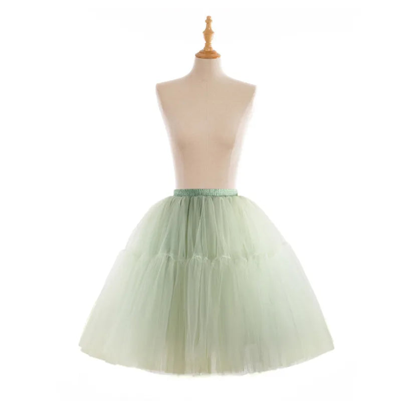 5-Layer 60 cm Pleated Tutu Tulle Skirt (Many Colors)
