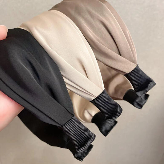 Headband with Center Knot & Rhinestone Embellishment