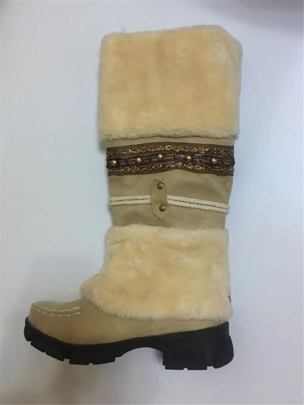 Stylish Beige or Pink/Purple Winter Boots