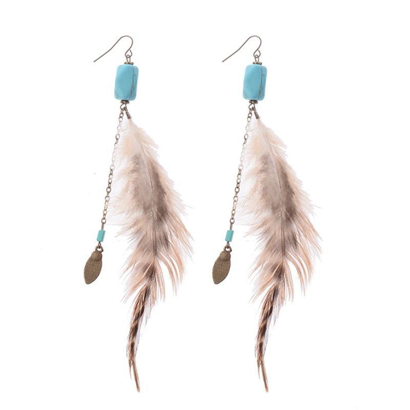 Handmade Bohemian Dream Catcher Feather Earrings