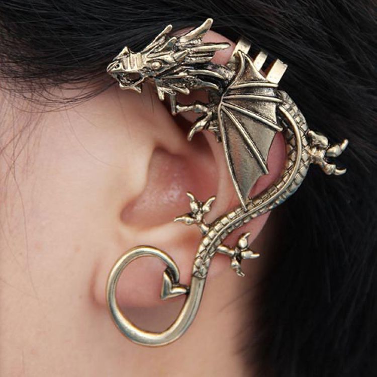 Dragon / Raptor Ear Cuffs (Multiple Styles - Pierced Ears / Clip On)