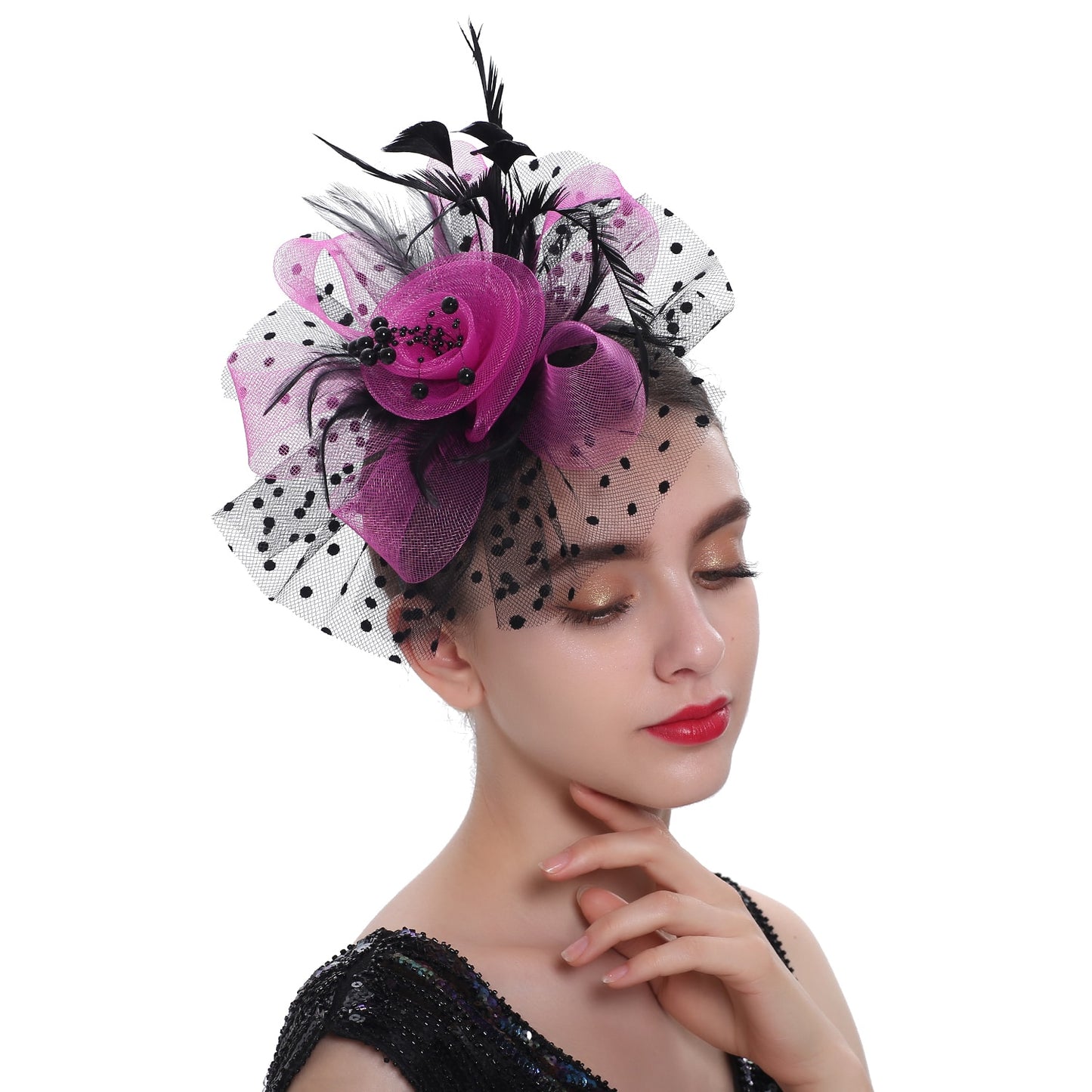 Mardi Gras Flare Fascinators (Multiple color combinations)