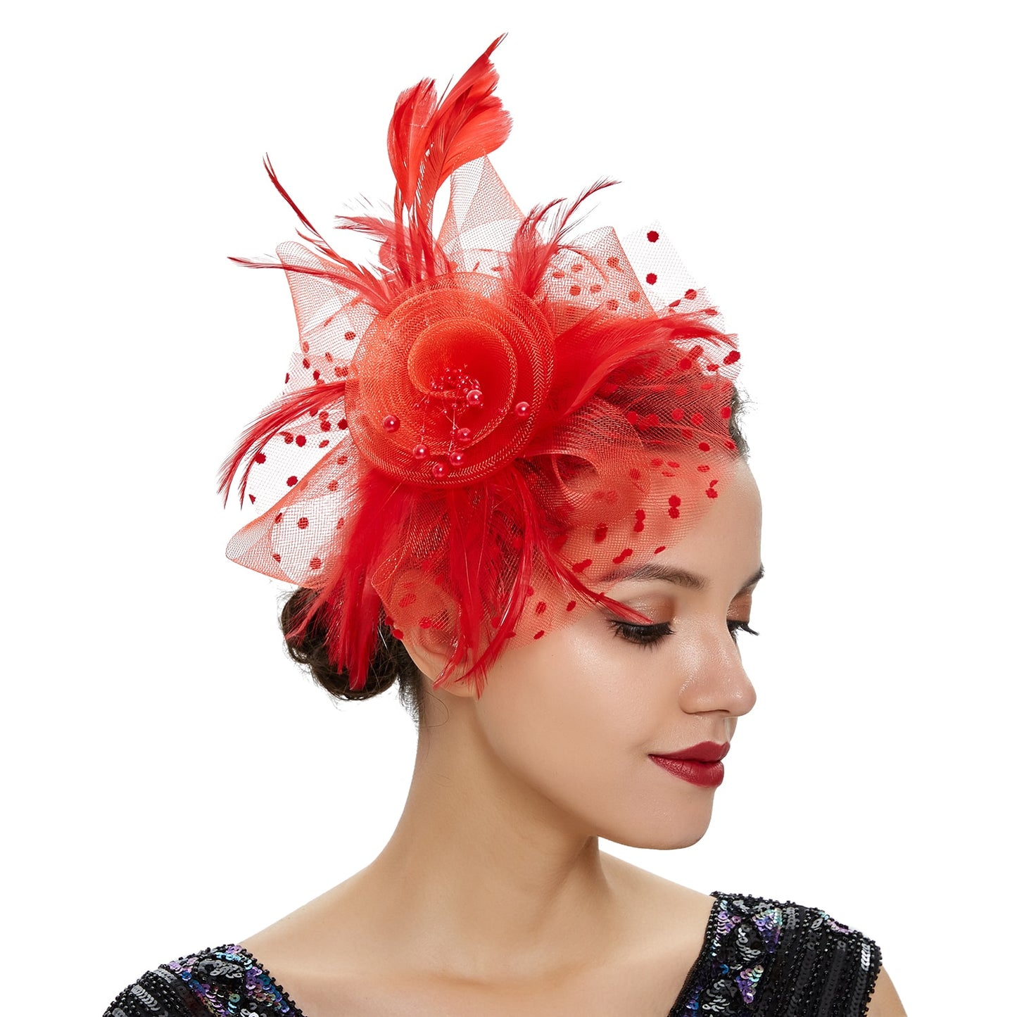 Mardi Gras Flare Fascinators (Multiple color combinations)