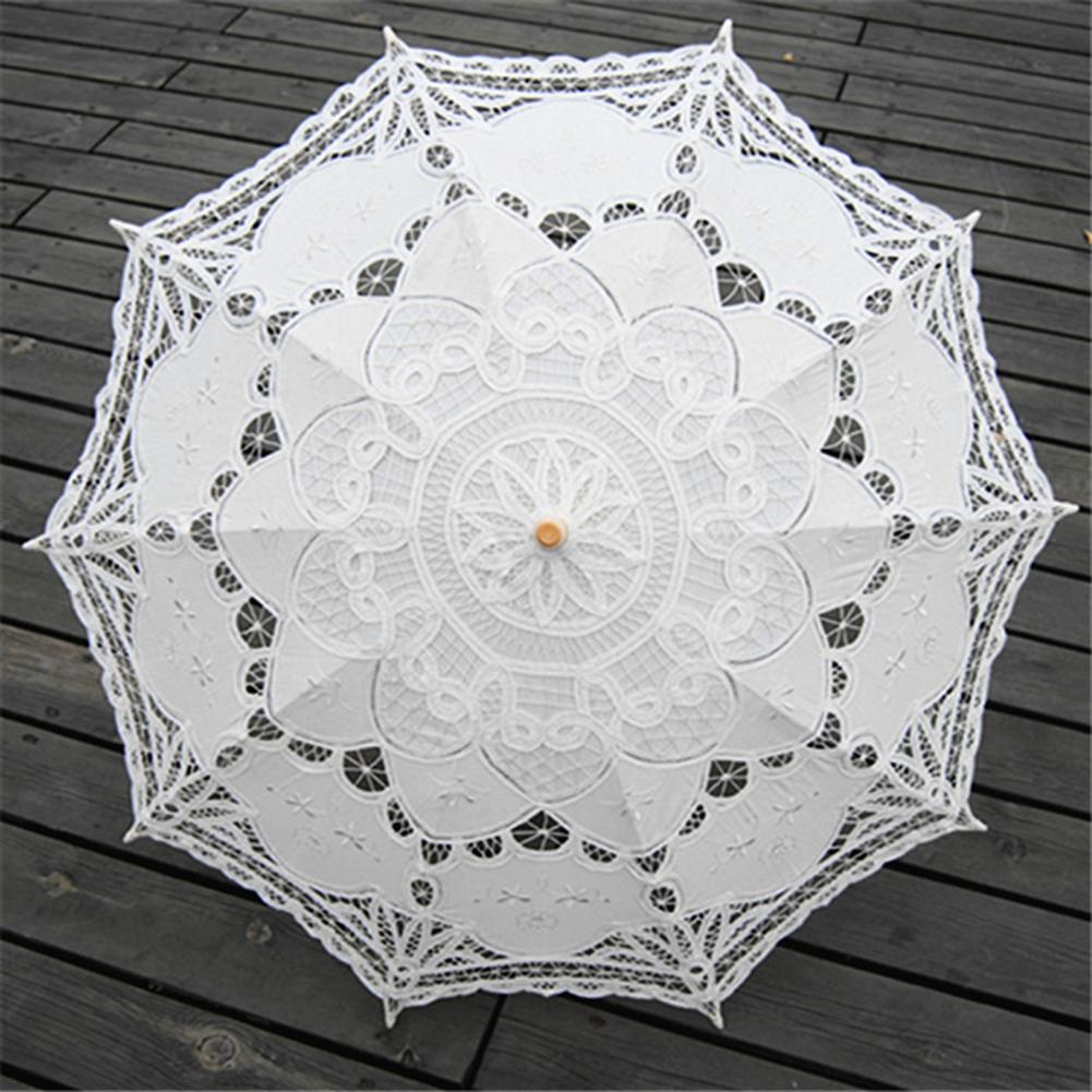 The Emily: Handmade Umbrella for Brides / Bridesmaid or Period Photoshoots (Black, White and Beige)