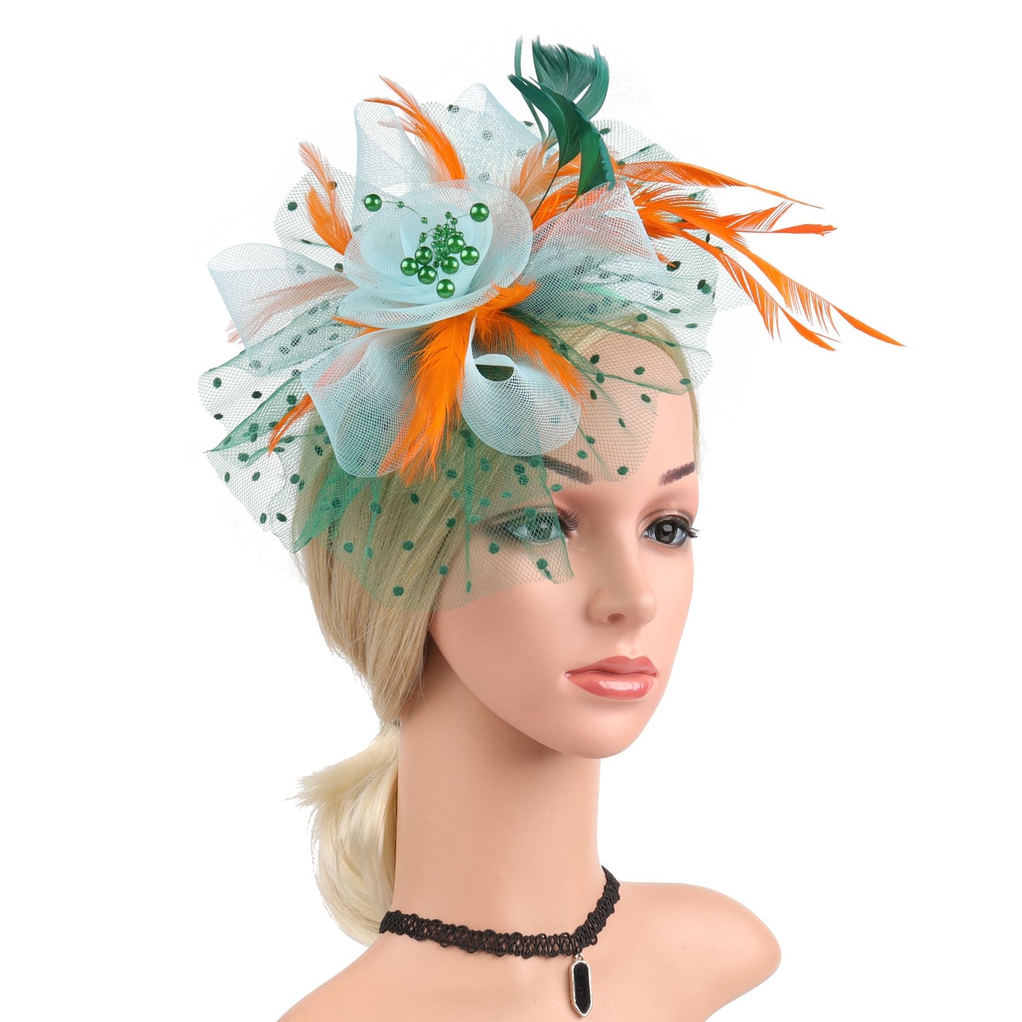 Mardi Gras Flare Fascinators (Multiple color combinations)