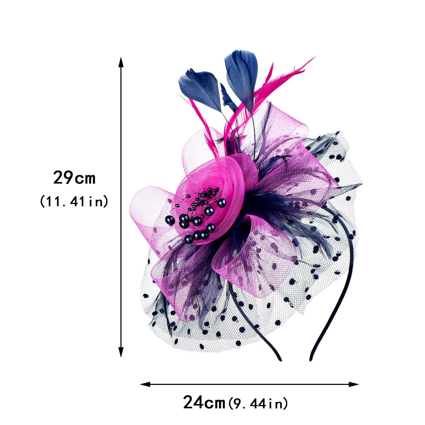 Mardi Gras Flare Fascinators (Multiple color combinations)