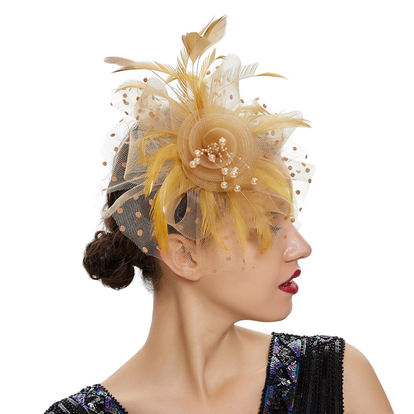 Mardi Gras Flare Fascinators (Multiple color combinations)