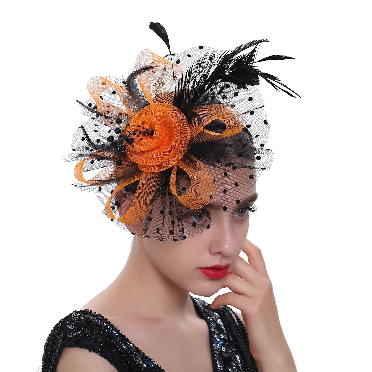 Mardi Gras Flare Fascinators (Multiple color combinations)