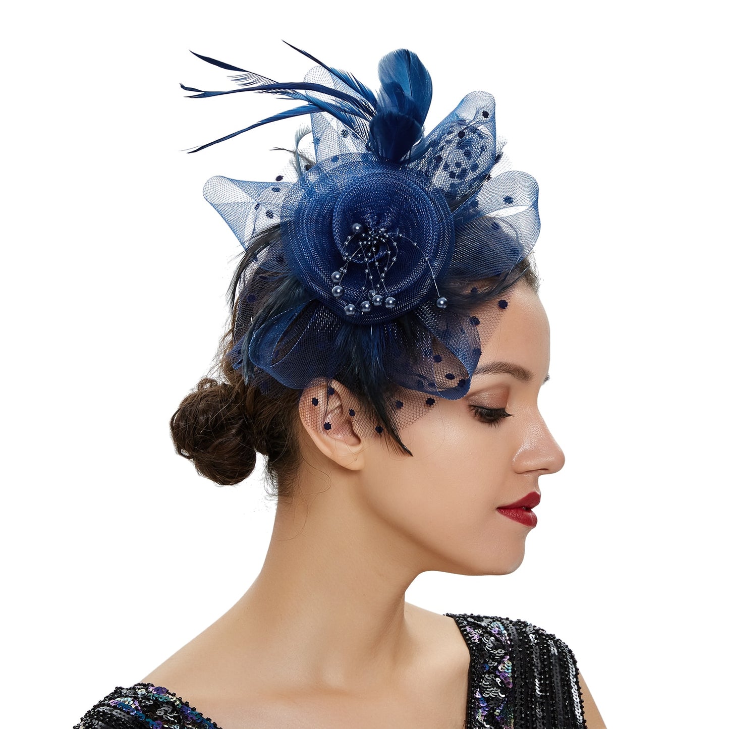 Mardi Gras Flare Fascinators (Multiple color combinations)