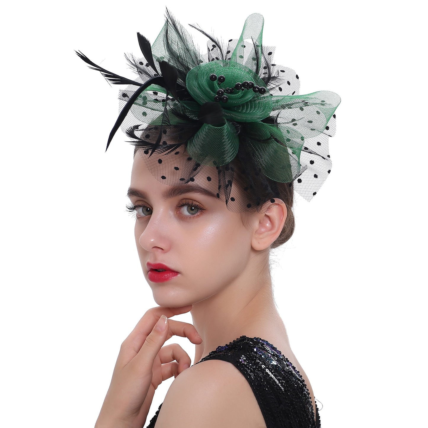 Mardi Gras Flare Fascinators (Multiple color combinations)