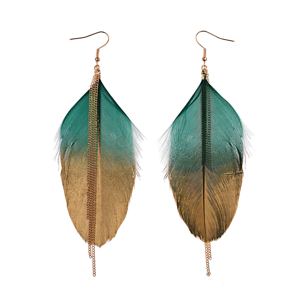 Handmade Bohemian Dream Catcher Feather Earrings