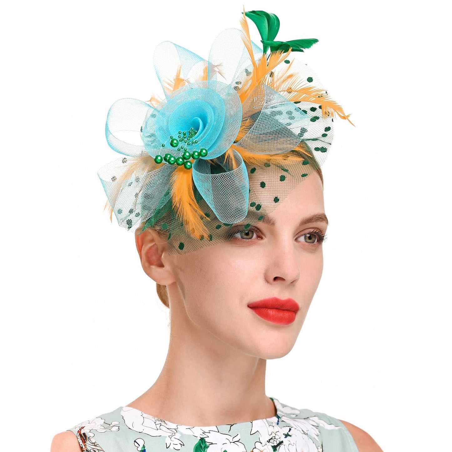 Mardi Gras Flare Fascinators (Multiple color combinations)