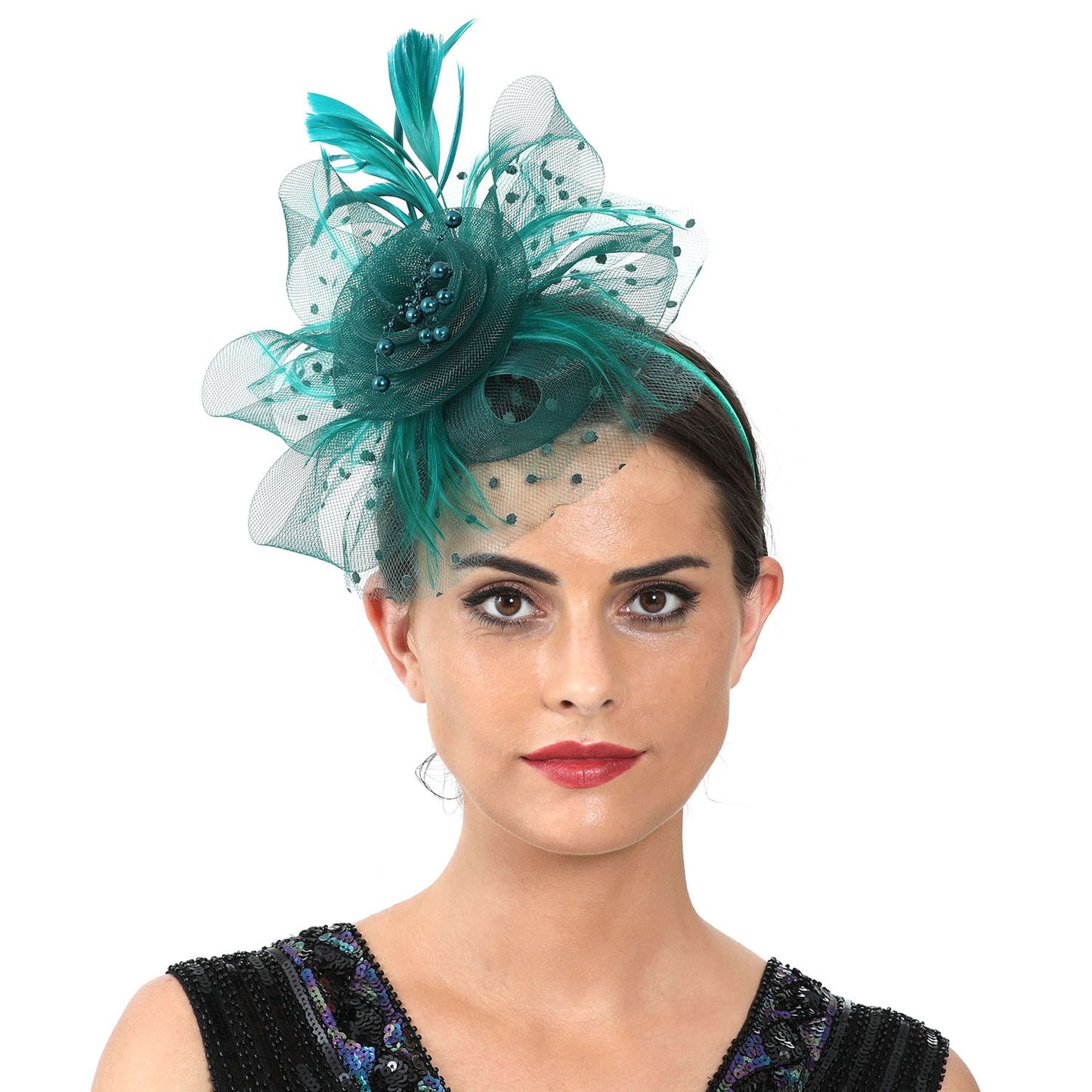 Mardi Gras Flare Fascinators (Multiple color combinations)