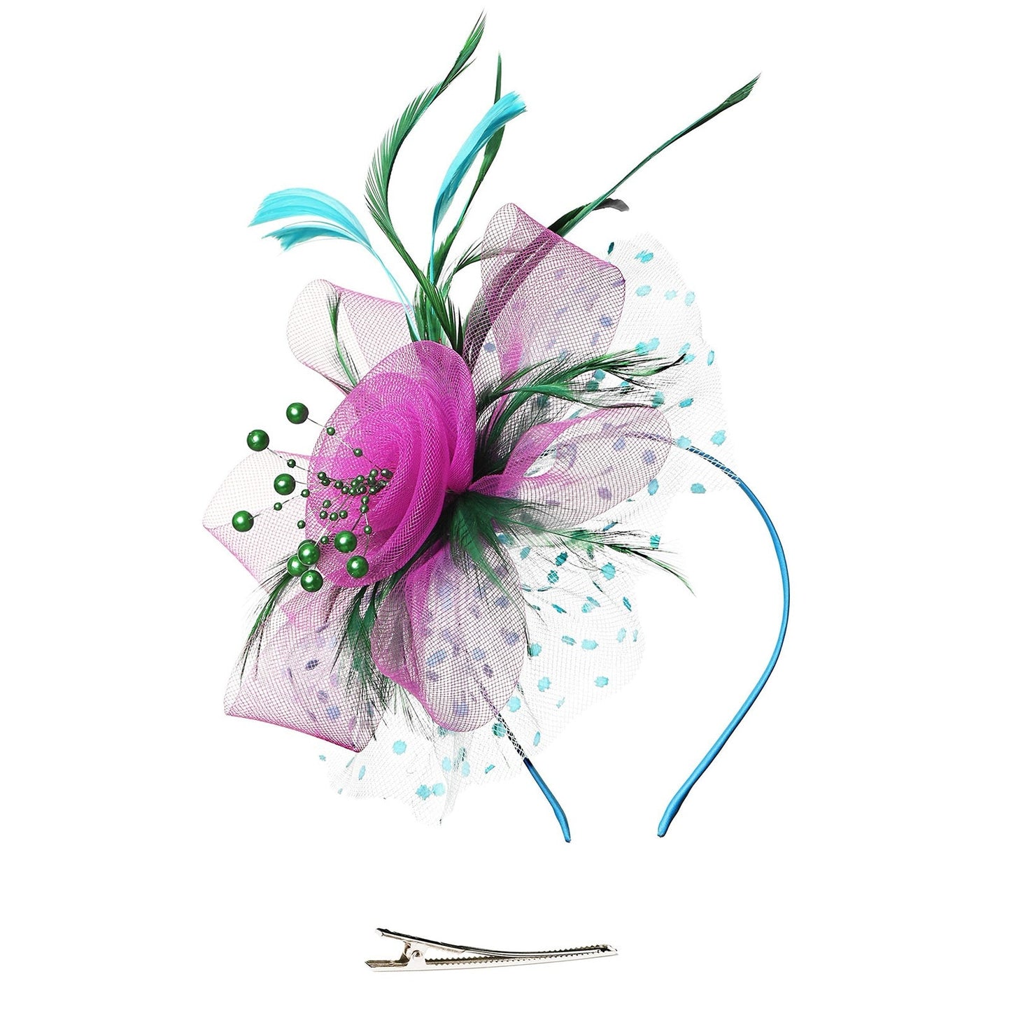 Mardi Gras Flare Fascinators (Multiple color combinations)