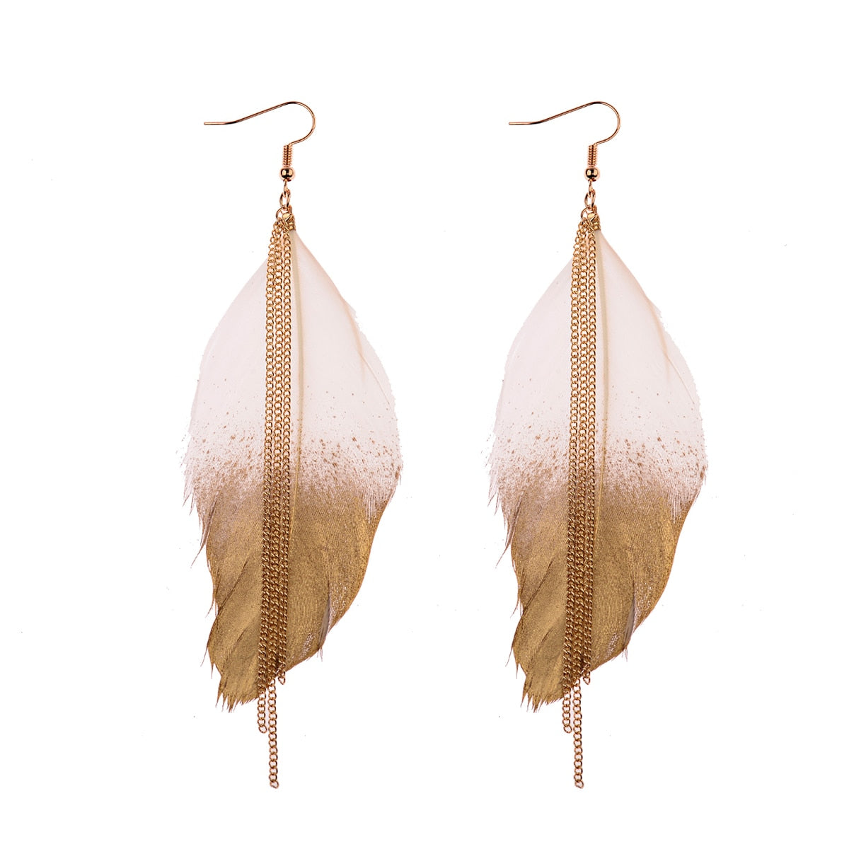 Handmade Bohemian Dream Catcher Feather Earrings