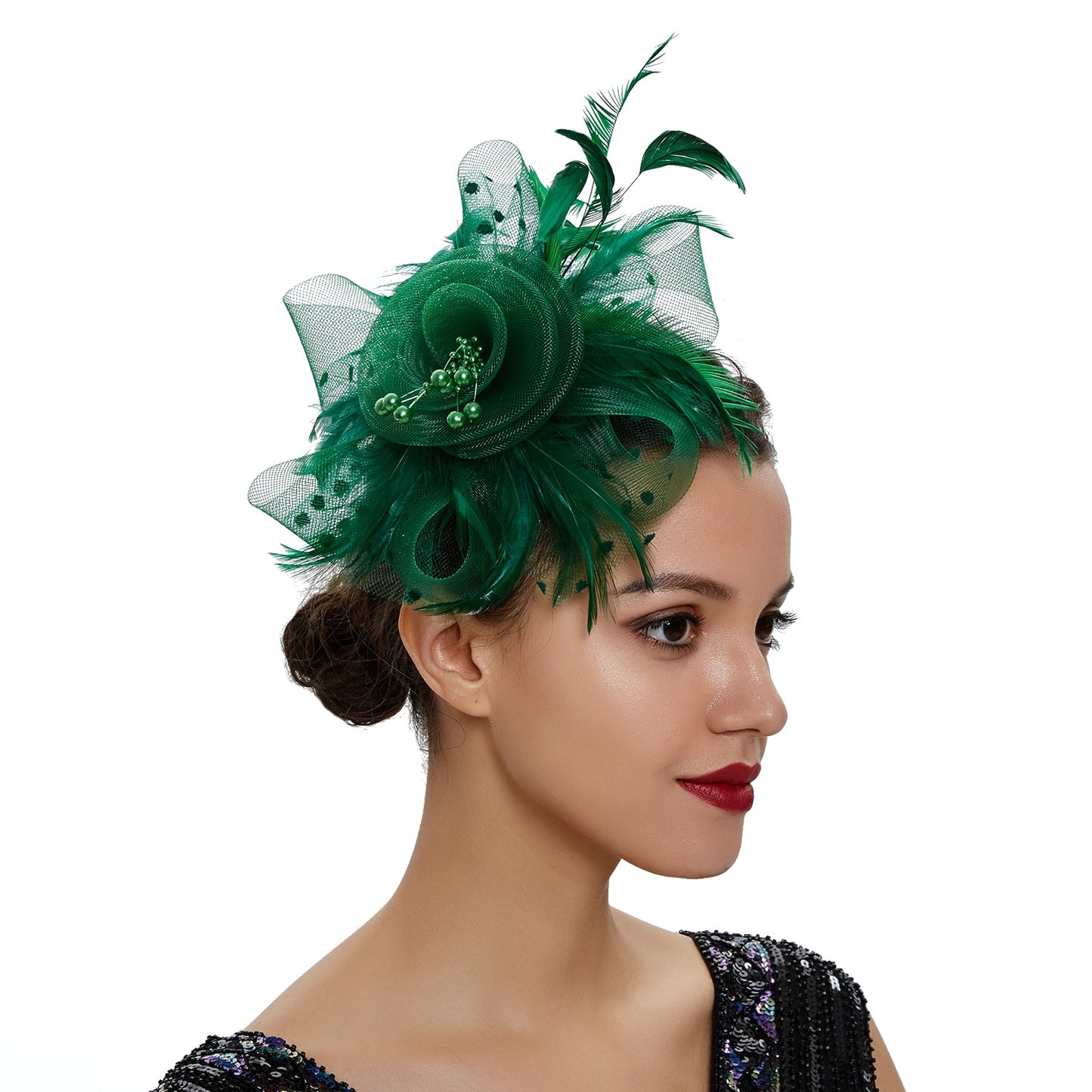 Mardi Gras Flare Fascinators (Multiple color combinations)