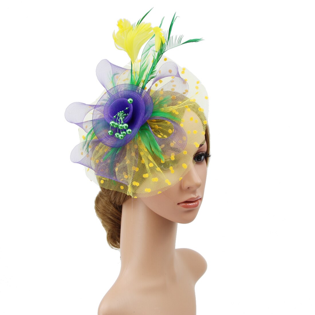 Mardi Gras Flare Fascinators (Multiple color combinations)