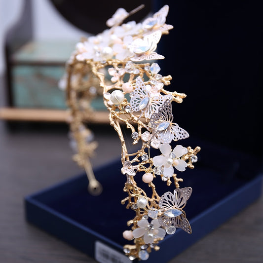 Luxury Crystal, Pearls & Butterflies Bridal Jewelry Sets