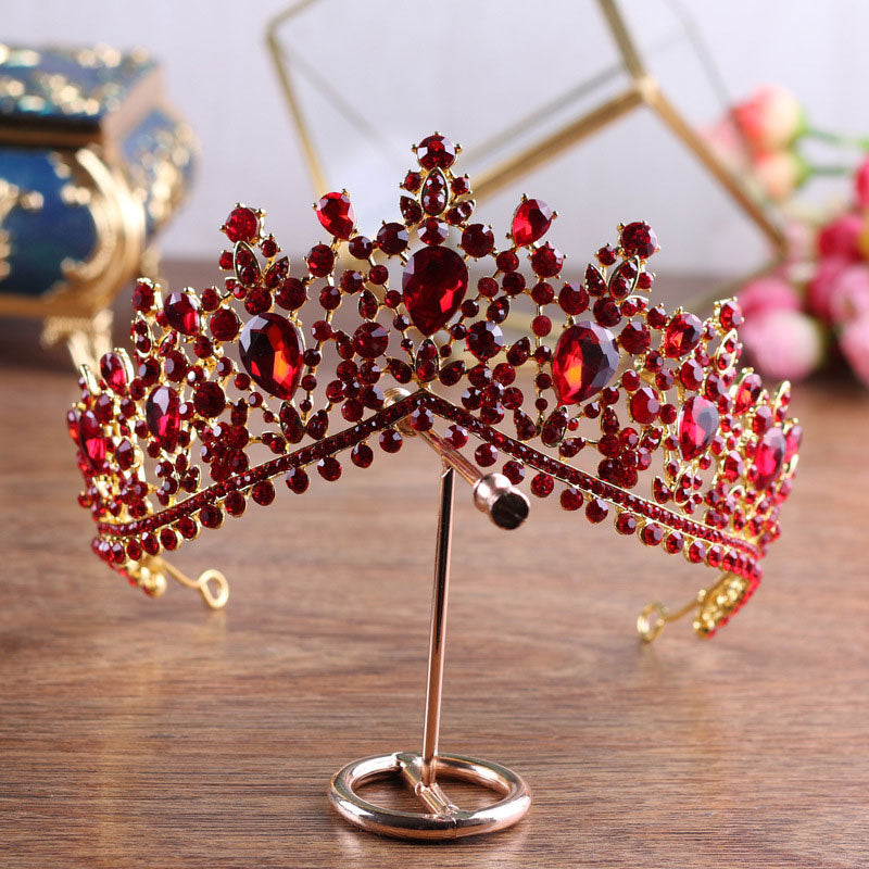 European Style Crystal High Set Tiara (Multiple Colors)