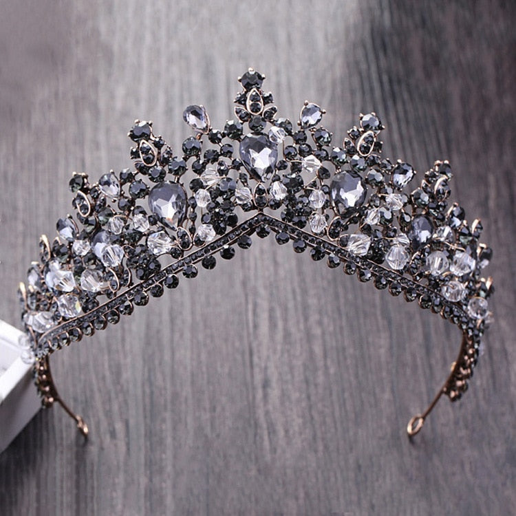 European Style Crystal High Set Tiara (Multiple Colors)