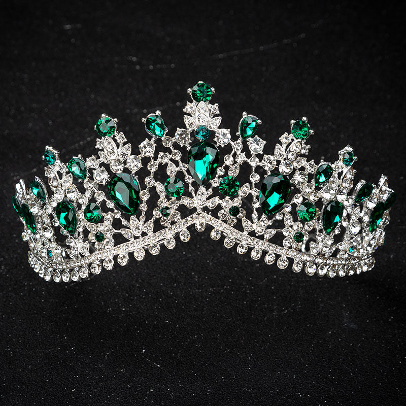 European Style Crystal High Set Tiara (Multiple Colors)