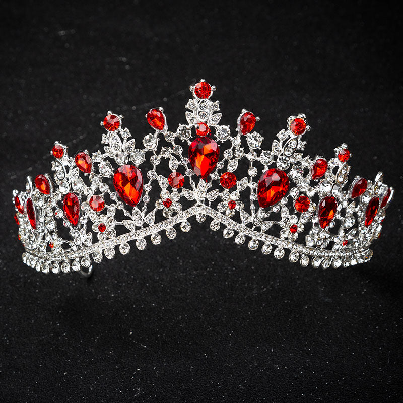 European Style Crystal High Set Tiara (Multiple Colors)