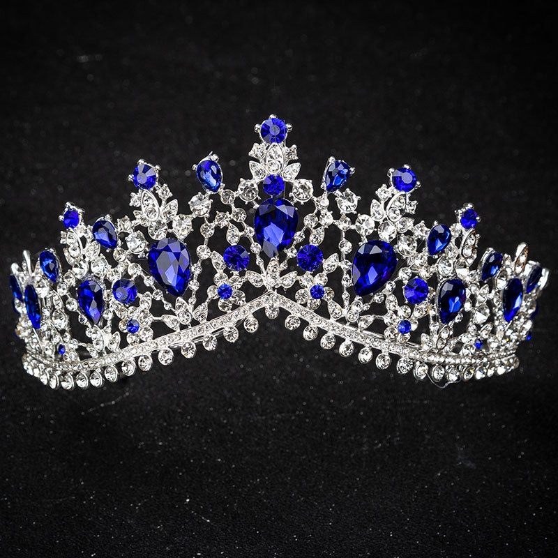 European Style Crystal High Set Tiara (Multiple Colors)