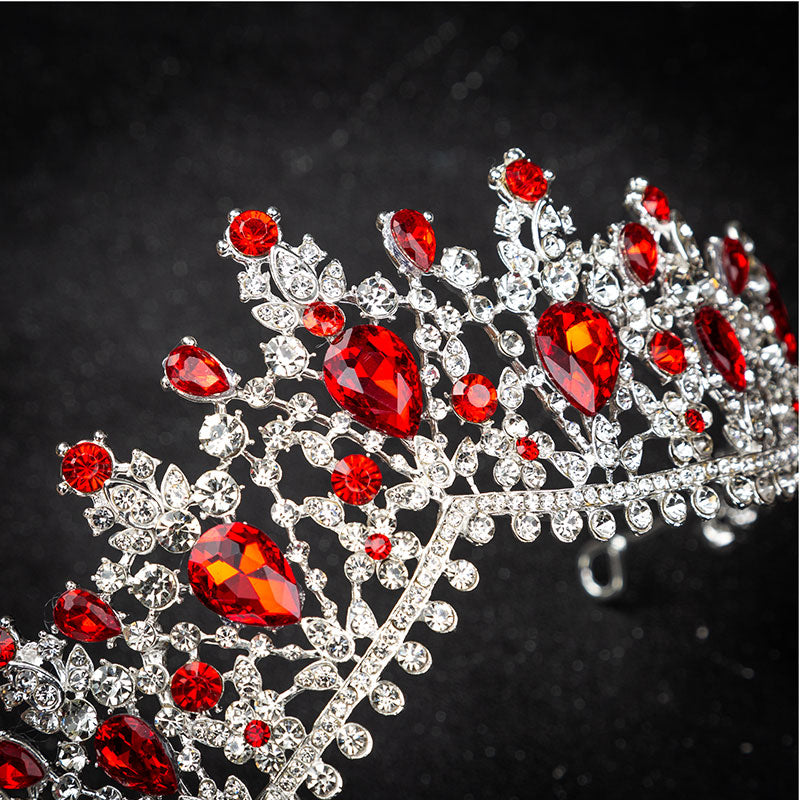 European Style Crystal High Set Tiara (Multiple Colors)