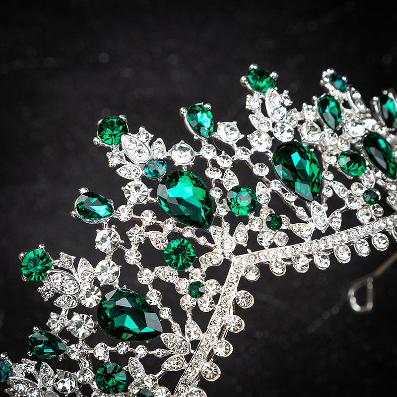 European Style Crystal High Set Tiara (Multiple Colors)