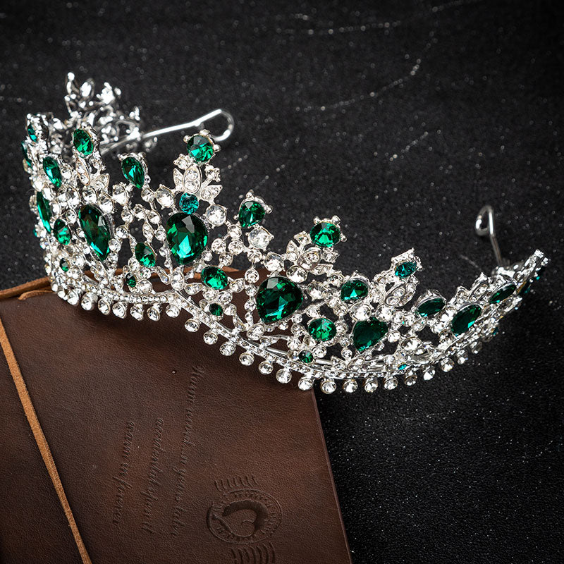 European Style Crystal High Set Tiara (Multiple Colors)