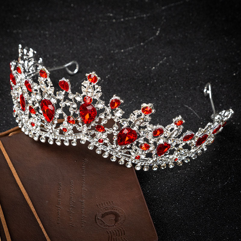 European Style Crystal High Set Tiara (Multiple Colors)