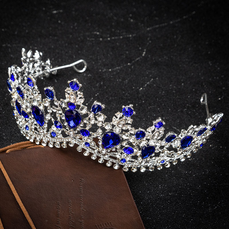 European Style Crystal High Set Tiara (Multiple Colors)