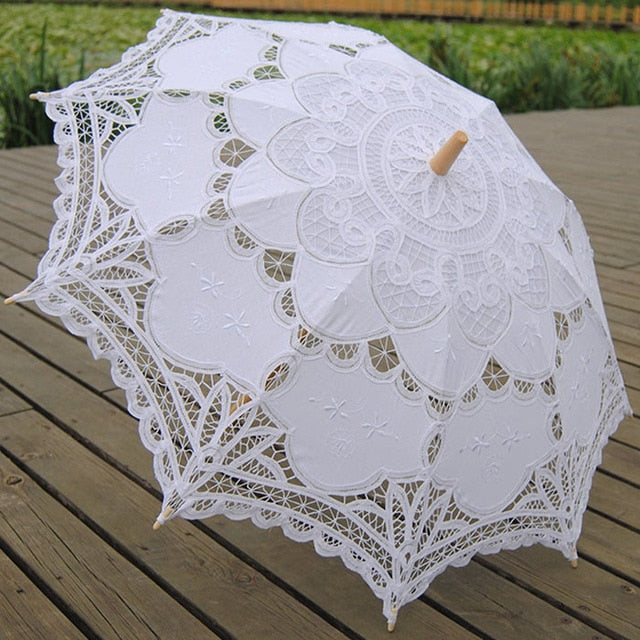 Colorful Embroidered Lace Parasols