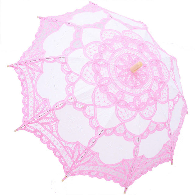 Colorful Embroidered Lace Parasols