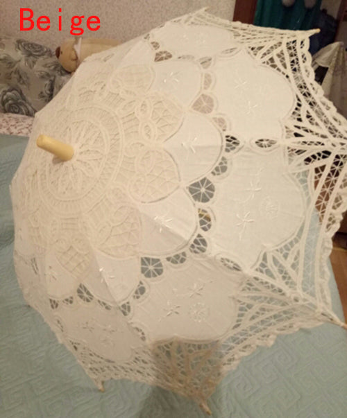 Colorful Embroidered Lace Parasols