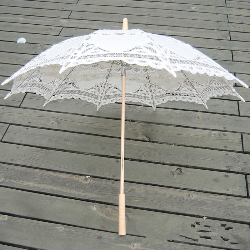Colorful Embroidered Lace Parasols