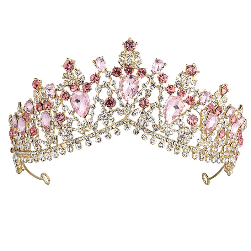 European Style Crystal High Set Tiara (Multiple Colors)