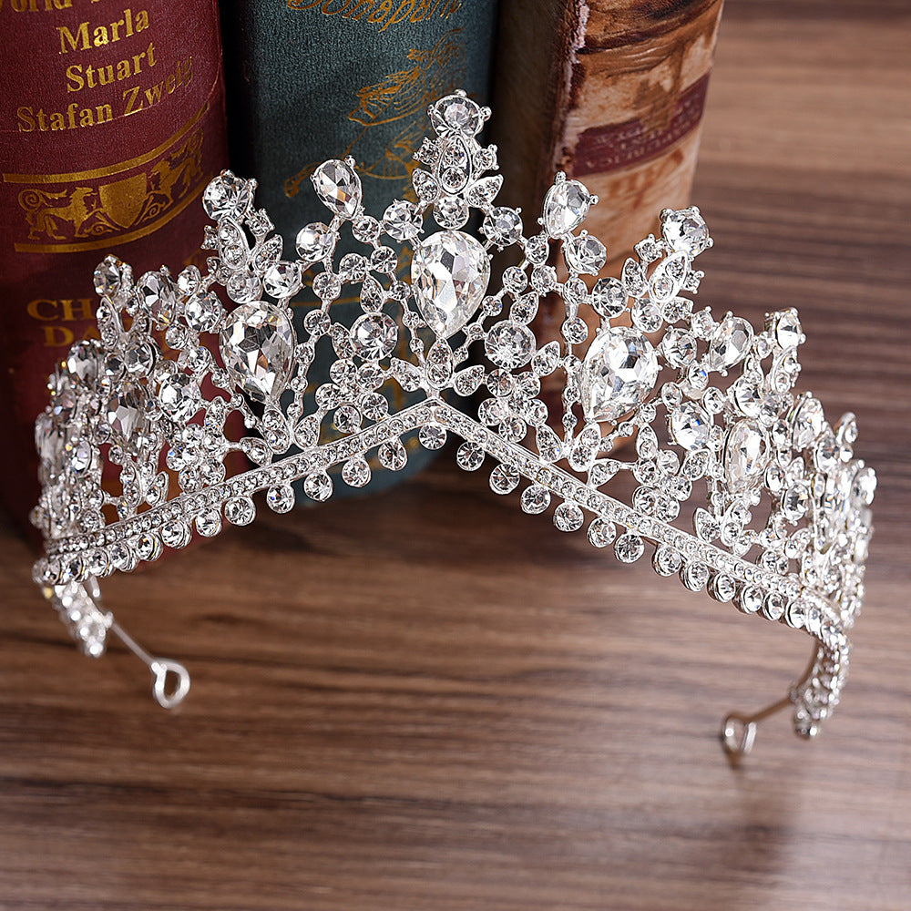 European Style Crystal High Set Tiara (Multiple Colors)