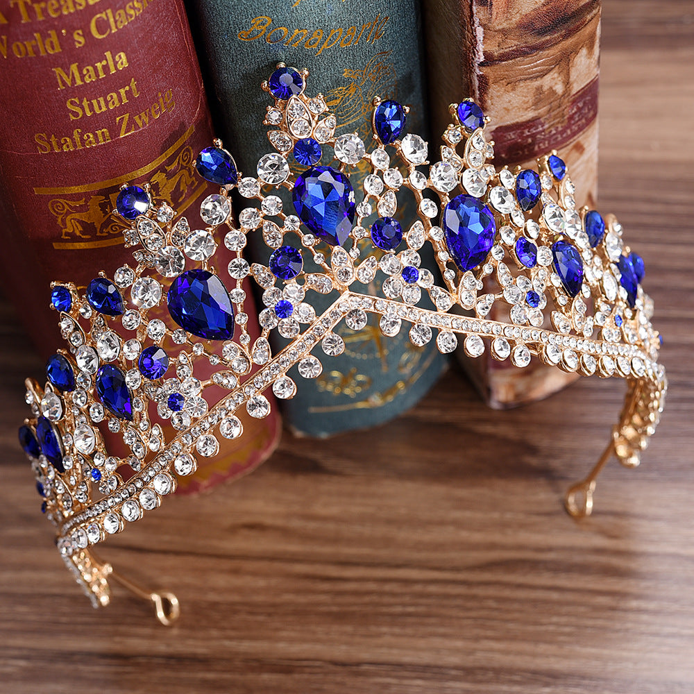European Style Crystal High Set Tiara (Multiple Colors)