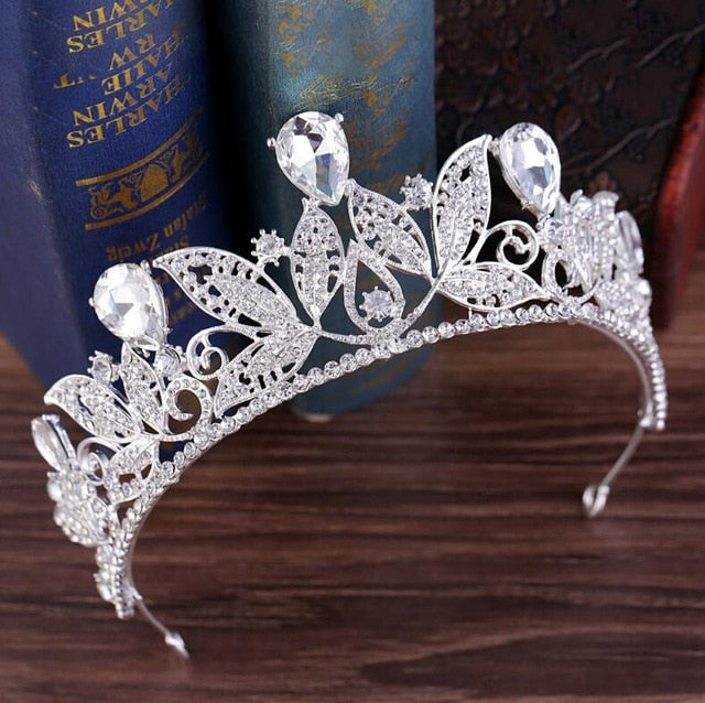 Vintage Style Green / Red / Purple / Blue / White Rhinestone Bridal Tiara