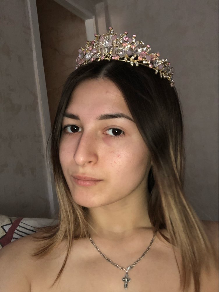 White, Gold or Pink Handmade Tiaras & Matching Earrings (Post/Clip-on)