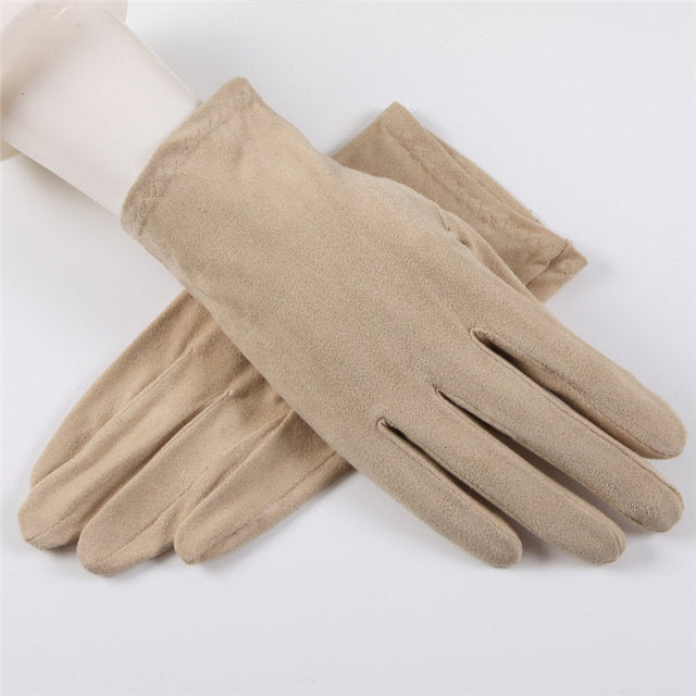 Thin Full-finger Wrist-length Anti-Slip Driving Gloves (4 Colors)