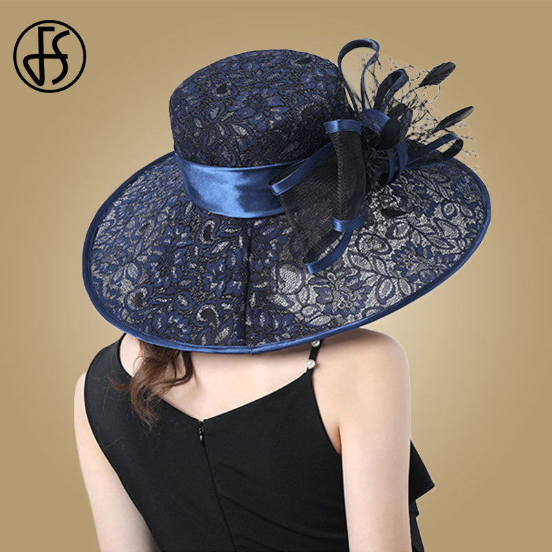 FS Daring Bow Embellished Wide Brim Hats (Multiple Colors)