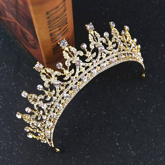 Gold & Rhinestone Bridal Crown