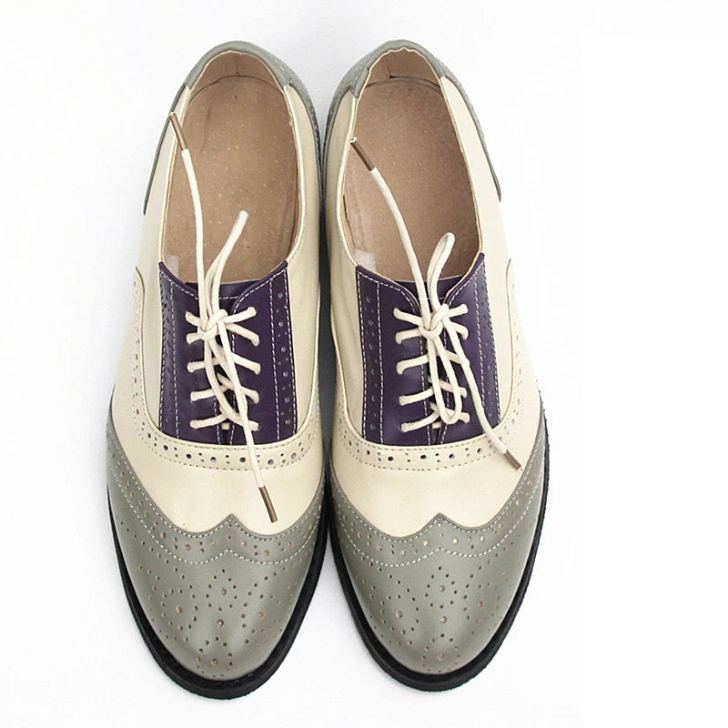 Ladies Genuine Leather Oxford Shoes