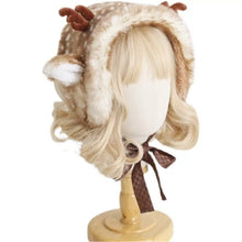Novelty Japanese Sika Deer Plush Handmade Winter Hat